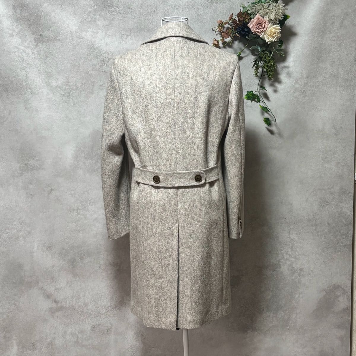 メンズNew Yorker ダブルブレスト チェスターコート WEB限定】グロッシーウール ダブルブレストチェスターコート