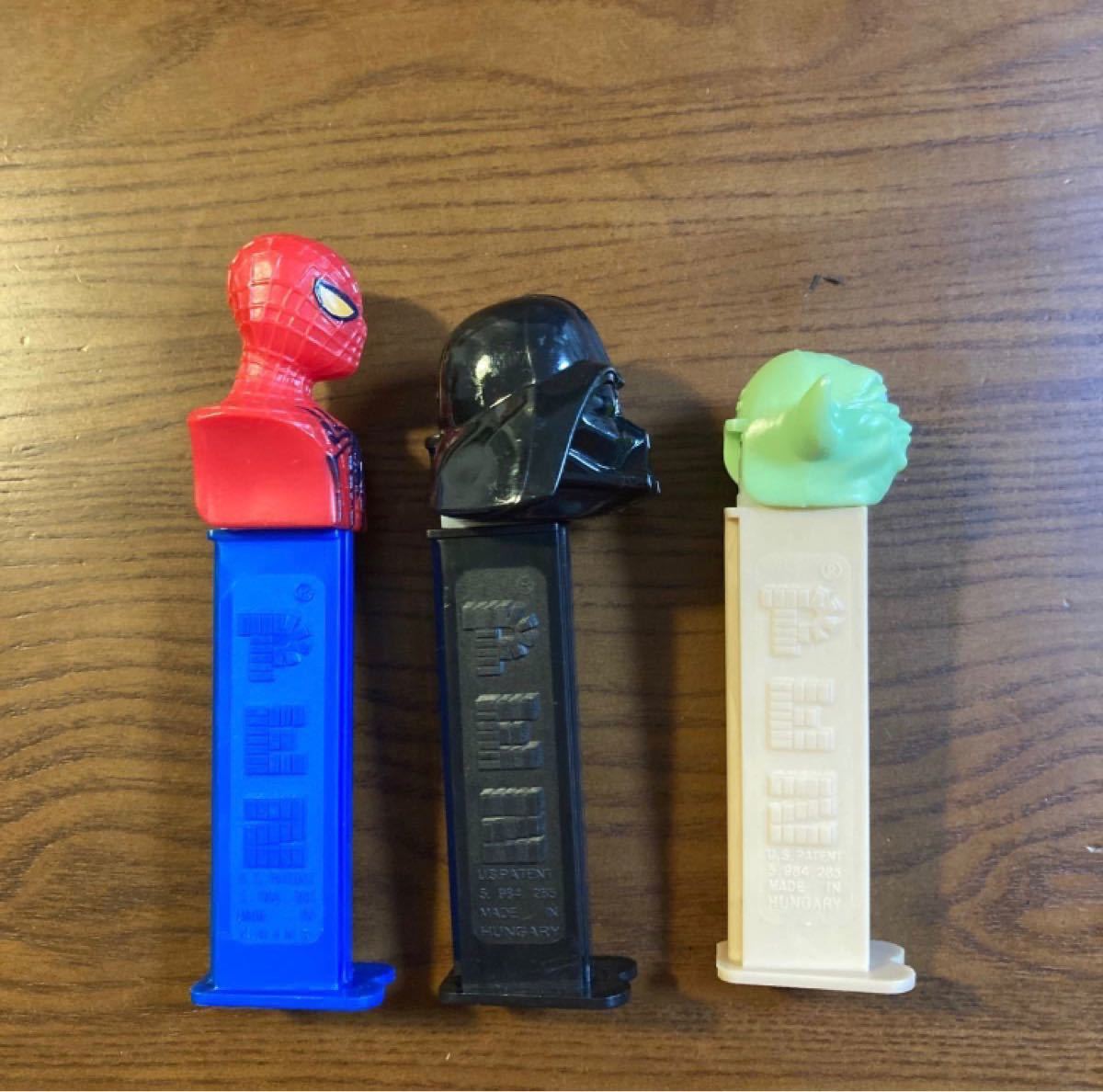 PEZ ダースベイダー、ヨーダ、スパイダーマン