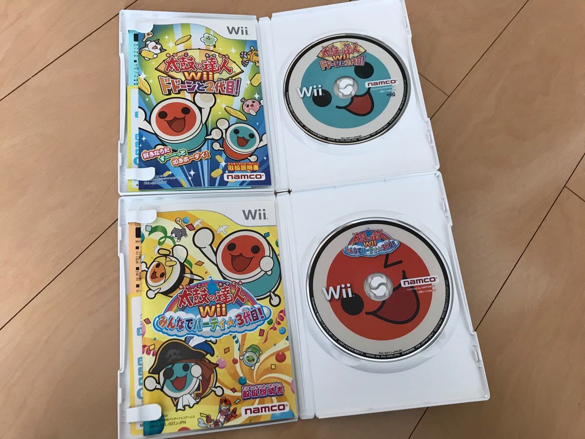 Wii 太鼓の達人 タタコン 太鼓とバチ 2代目3代目セット