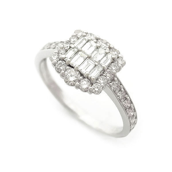 【楽天スーパーセール】 【緑屋質屋】特選ジュエリー ダイヤモンド リング 1.00ct Pt900【中古】 プラチナ台