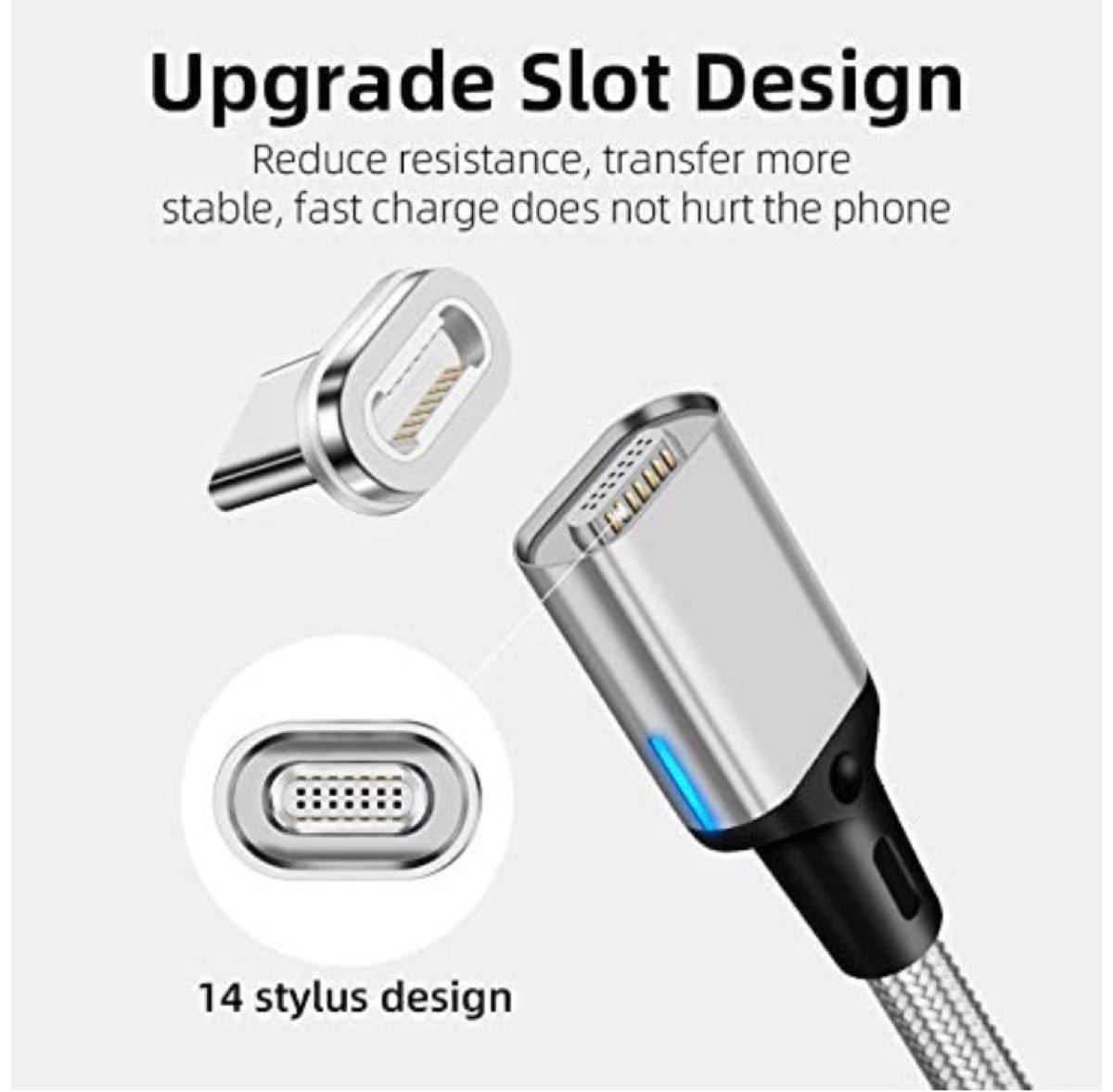 マグネット 充電ケーブル 5A 100W [USB type C/USB type C 専用] 