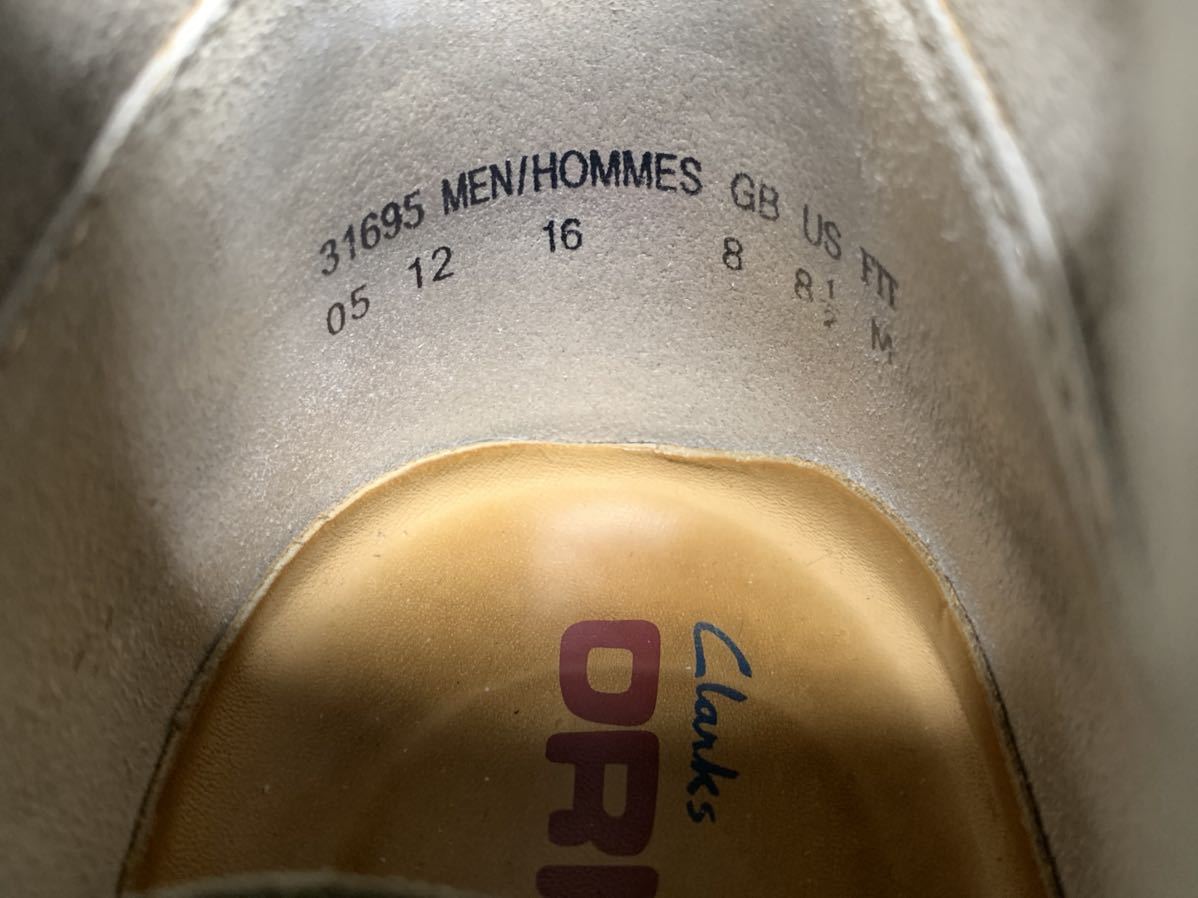 【即決】Clarks クラークス デザートトレック メンズ 8.5 27cm程度 ベージュ 本革 スエード 本皮 レースアップ 革靴 カジュアル_画像6