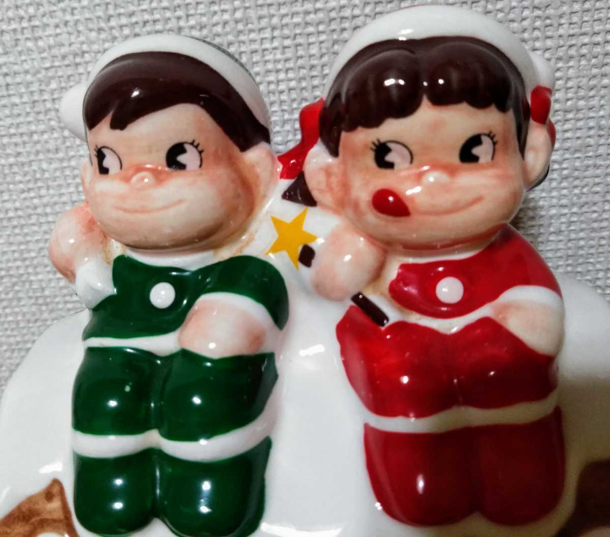 ペコちゃん　ポコちゃん　クリスマス　小物入れ　陶器製_画像3
