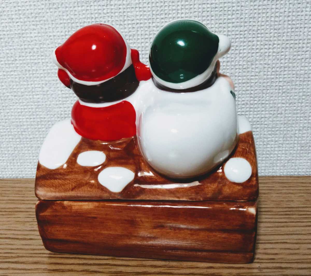 ペコちゃん　ポコちゃん　クリスマス　小物入れ　陶器製_画像2