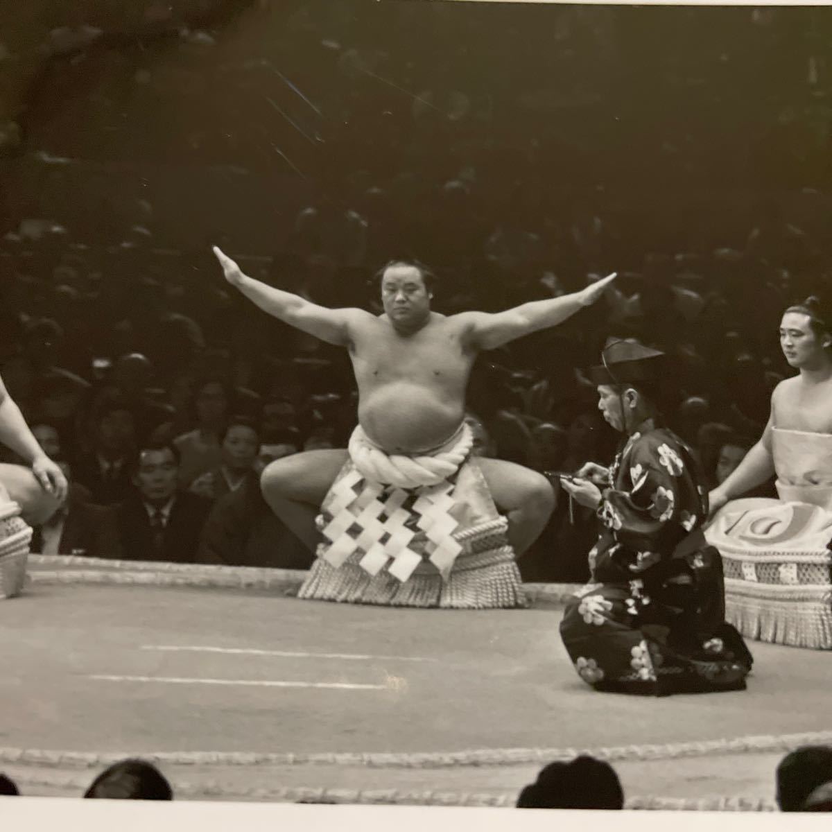 超希少　51代横綱　玉の海　若乃花　日本相撲協会 西日本新聞社写真部　手焼き 写真　相撲　昭和45年11月17日　記念　全国送料無料　No.11_画像3