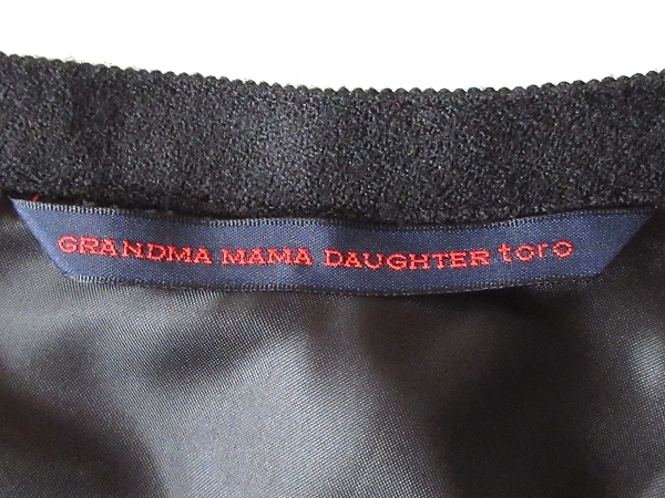 カタログ掲載 GRANDMA MAMA DAUGHTER toro グランマママドーター トロ 2016AW ウールジョーゼット フレアスカート 0 ブラック 定価26400円_画像8