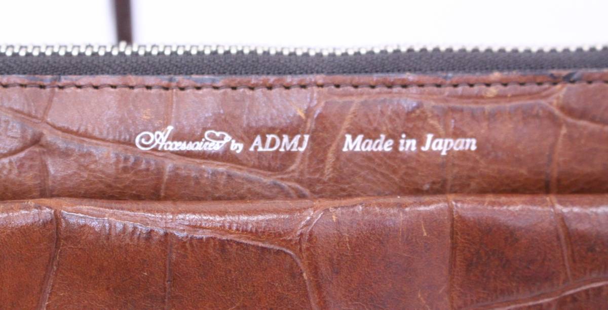 Y4148◆中古品◆ADMJ クロコ調レザー 2WAY ショルダーバッグ ブラウン系_画像7