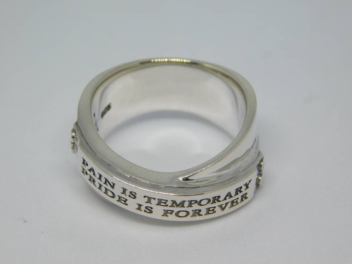 9号 新品 未使用 Dr Monroe クロス メッセージ リング プレート 9号 新品 未使用 Dr Monroe クロス メッセージ リング プレート