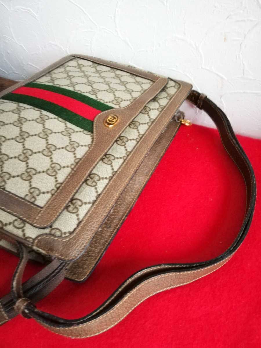超美品 Gucci グッチ シェリーライン ショルダーバッグ ハンドバッグ レア