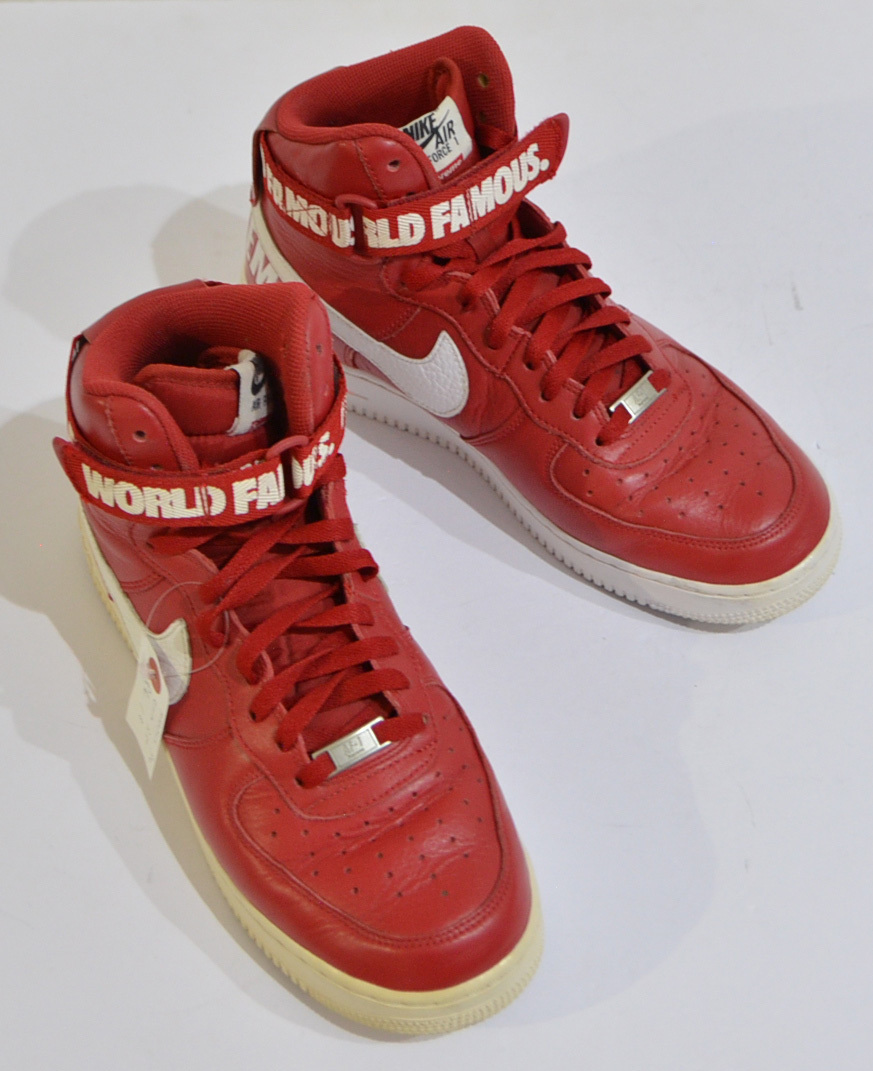 14AW SUPREME シュプリーム × NIKE AIR FORCE 1 HIGH SUPREME SP 698696-610 赤 US10 28cm Y-291259