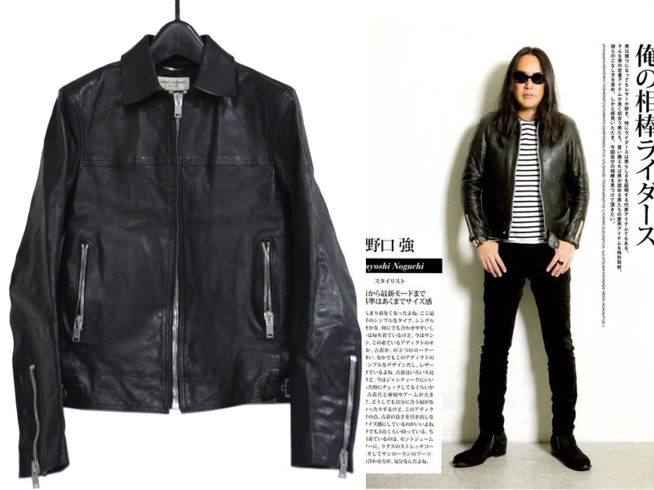 国内正規 SAINT LAURENT PARIS サンローランパリ レザー シングル ライダース ジャケット ブラック 42 Y-291347 _画像1