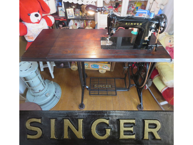 アンティーク* 整備済 SINGER シンガー職業用足踏みミシン 188 完動品