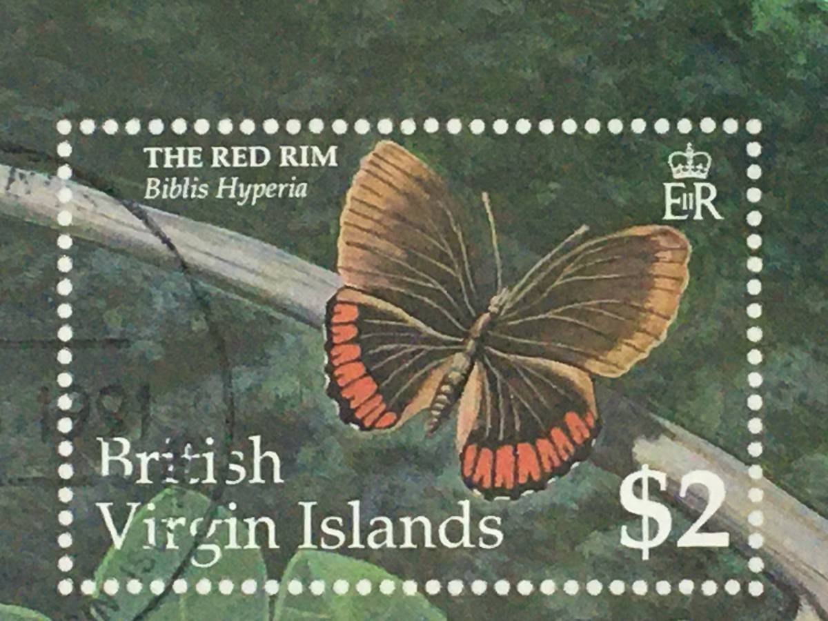 切手：昆虫・蝶／ヴァージン諸島＊１９９１年＊初日カバー＊_画像2