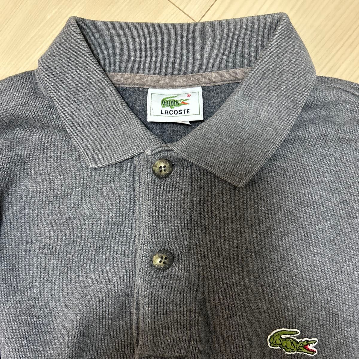 コムデギャルソン ラコステ ポロシャツ sizeL grey lacoste COMME des GARCONS SHIRT（コムデギャルソンシャツ） ×LACOSTE