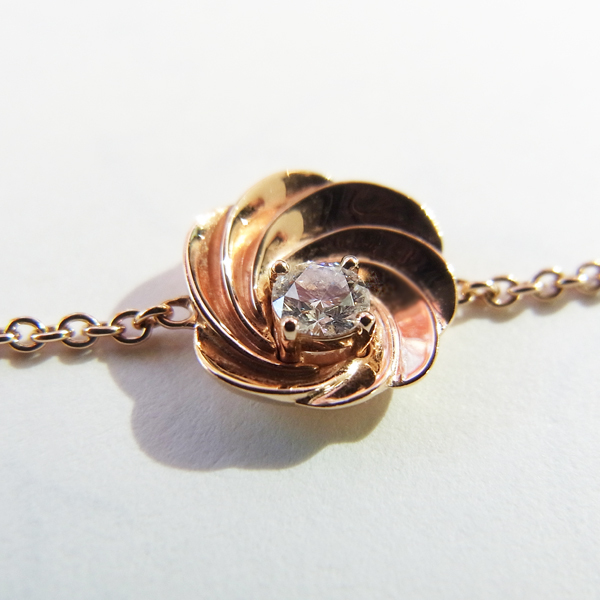  De Beers DE BEERS diamond bracele K18 pink gold 