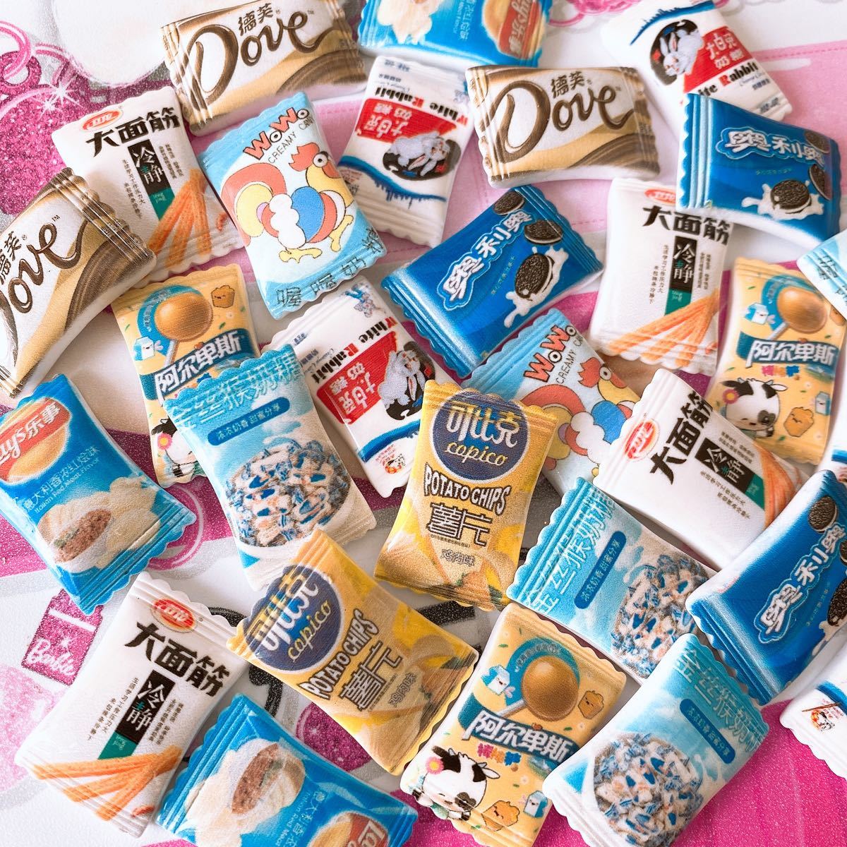 Newレア☆海外お菓子パッケージ★30Peaceまとめ売り デコパーツ