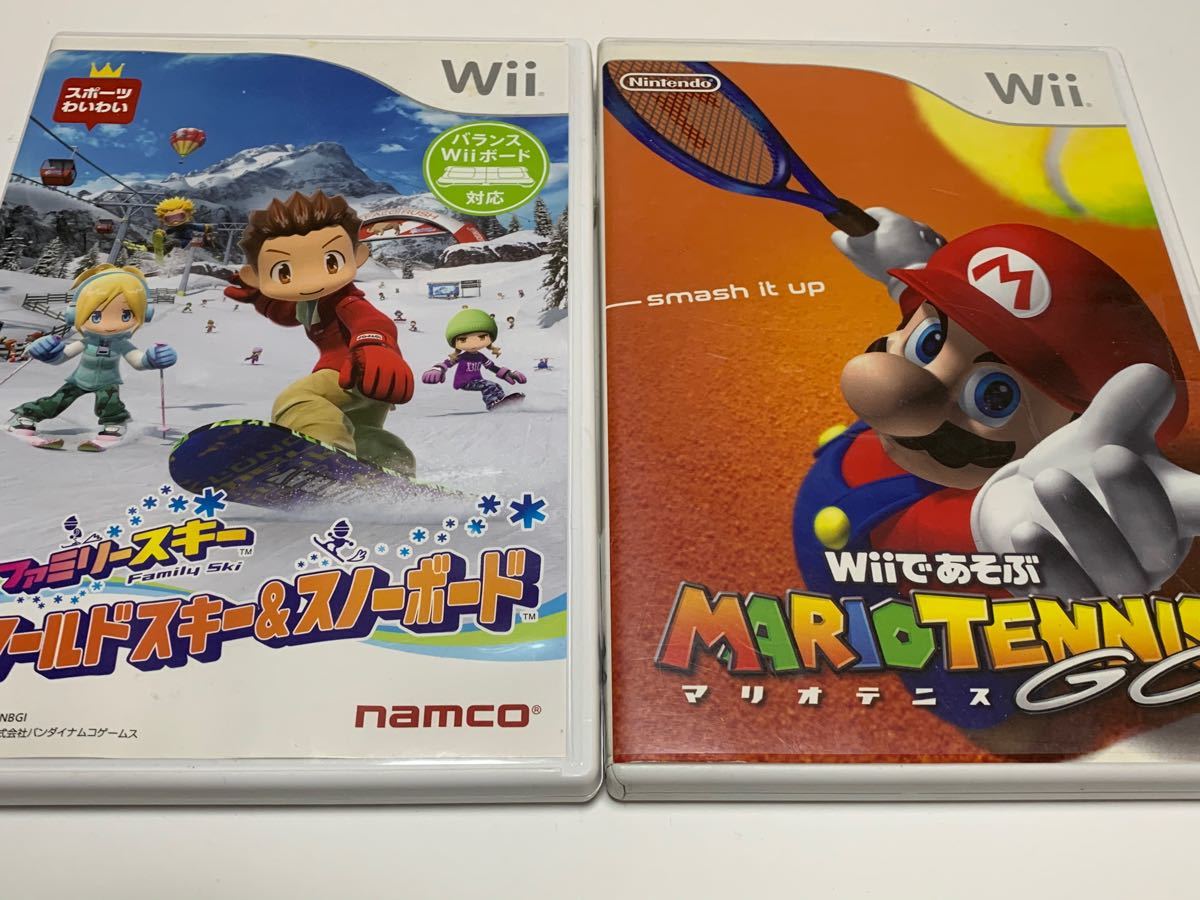 Paypayフリマ Wii 2本セット Wiiであそぶ マリオテニス ワールドスキー スノーボード