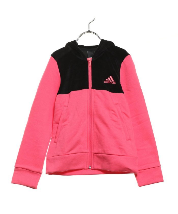  new goods [ Adidas ]160 sweat Parker Kids girls girl velour full Zip f-ti- reverse side nappy regular price 5489 jpy 