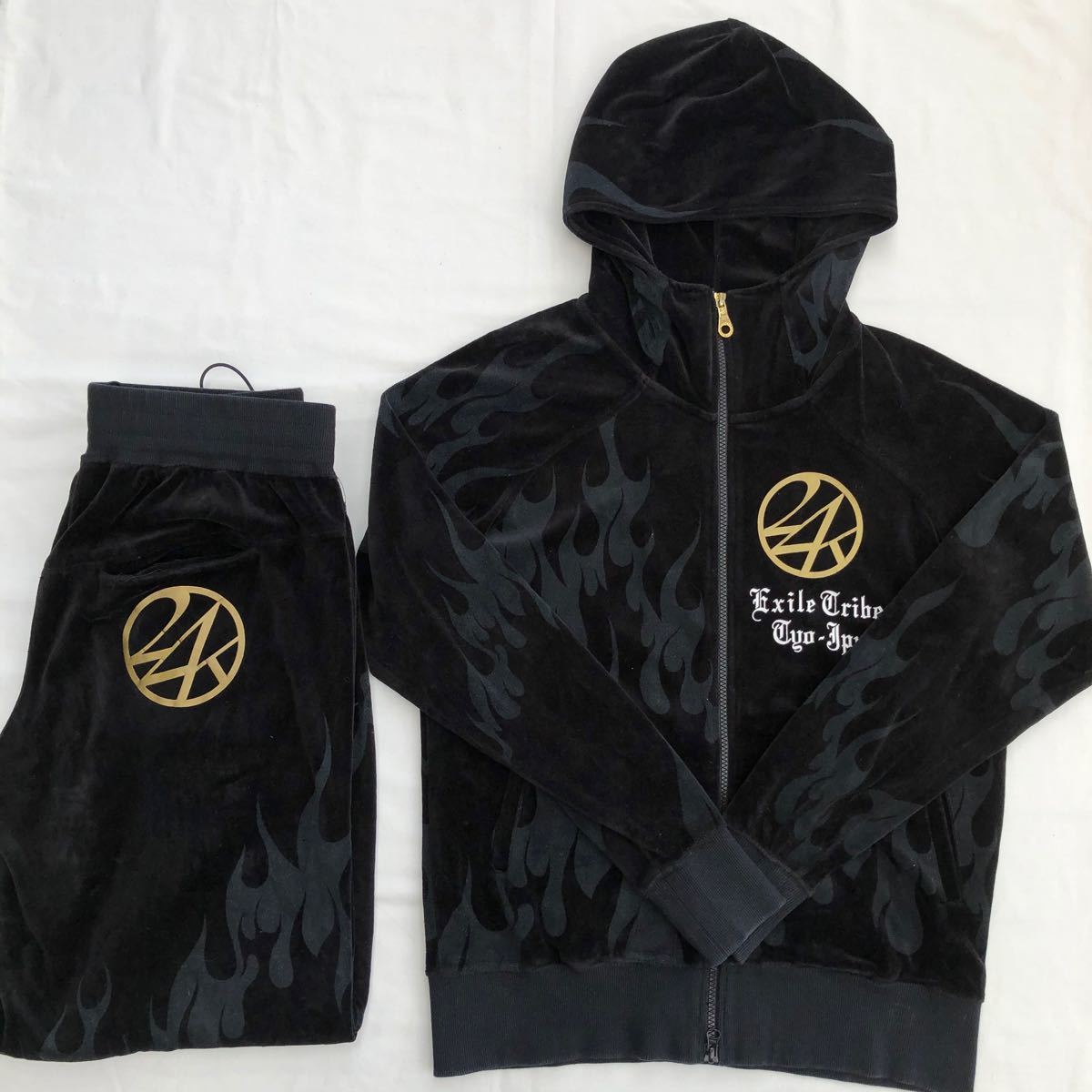 希少】24karats EXILE ファイヤーパターン ジャージ 希少】24karats EXILE ファイヤーパターン ジャージ