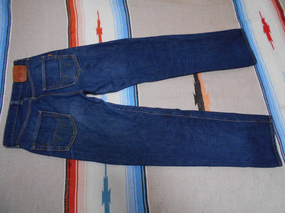 1990 годы производства EDWIN Edwin 505 красный уголок индиго heavy унция Vintage джинсы сделано в Японии MADE IN JAPAN VINTAGE INDIGO JEANS