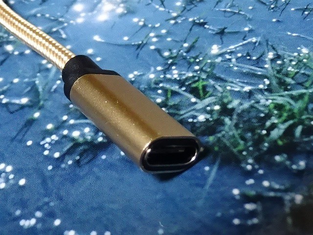 USB Type-C 3.5mmヘッドホン変換+充電アダプター Gold 5