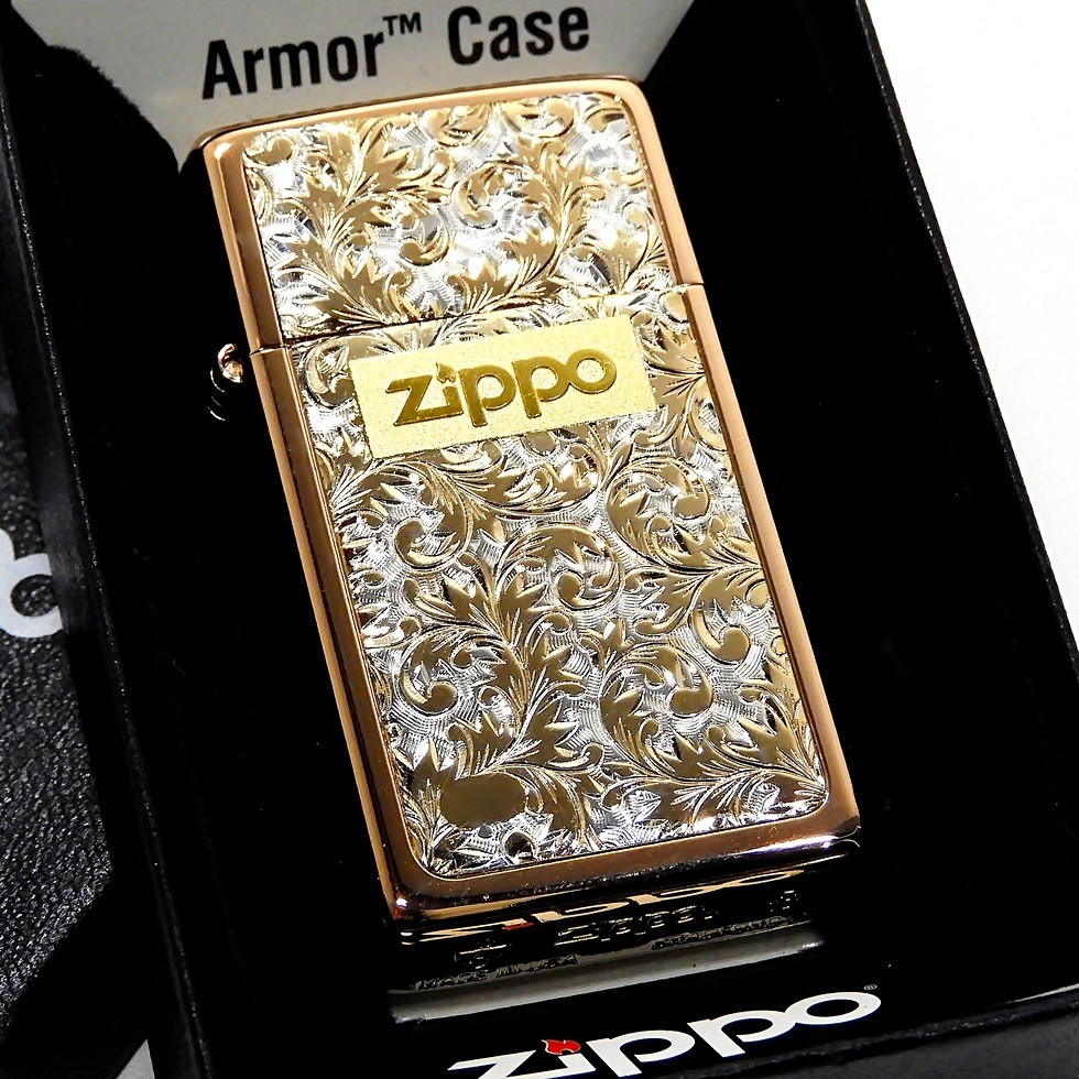 Paypayフリマ 送料無料 Zippo スリムアーマー ピンクゴールドチタン アラベスク ジッポ Paypayフリマ 送料無料 Zippo スリムアーマー ピンクゴールドチタン アラベスク ジッポ