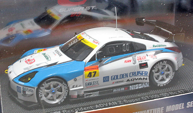 EBBRO エブロ 1/43【43703】NISSAN CCI RECALDENT ADVAN Z SUPER GT300 2005 #47「WHITE / BLUE」_画像8