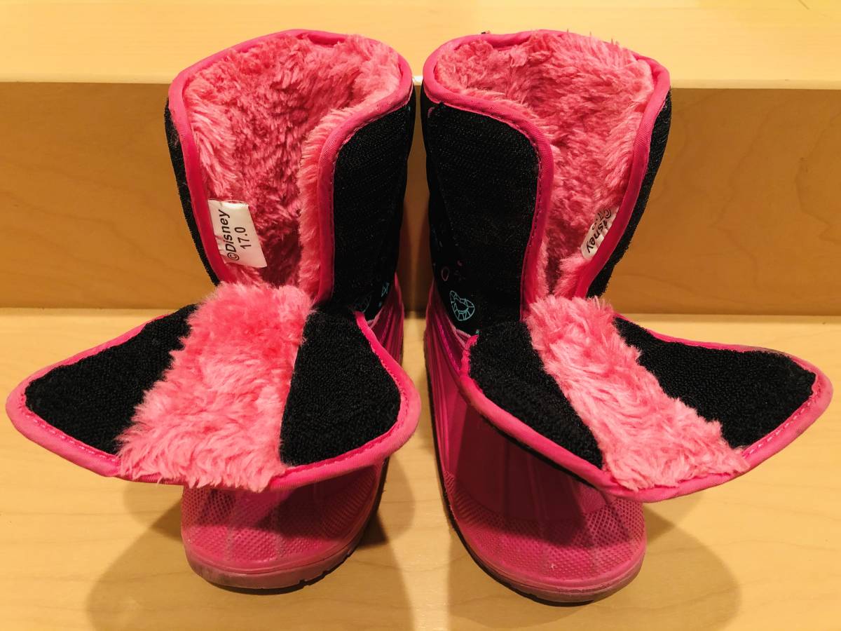 *0 прекрасный товар Disney Tinkerbell Kids Junior ботинки текстильная застёжка 17.0cm розовый 0*