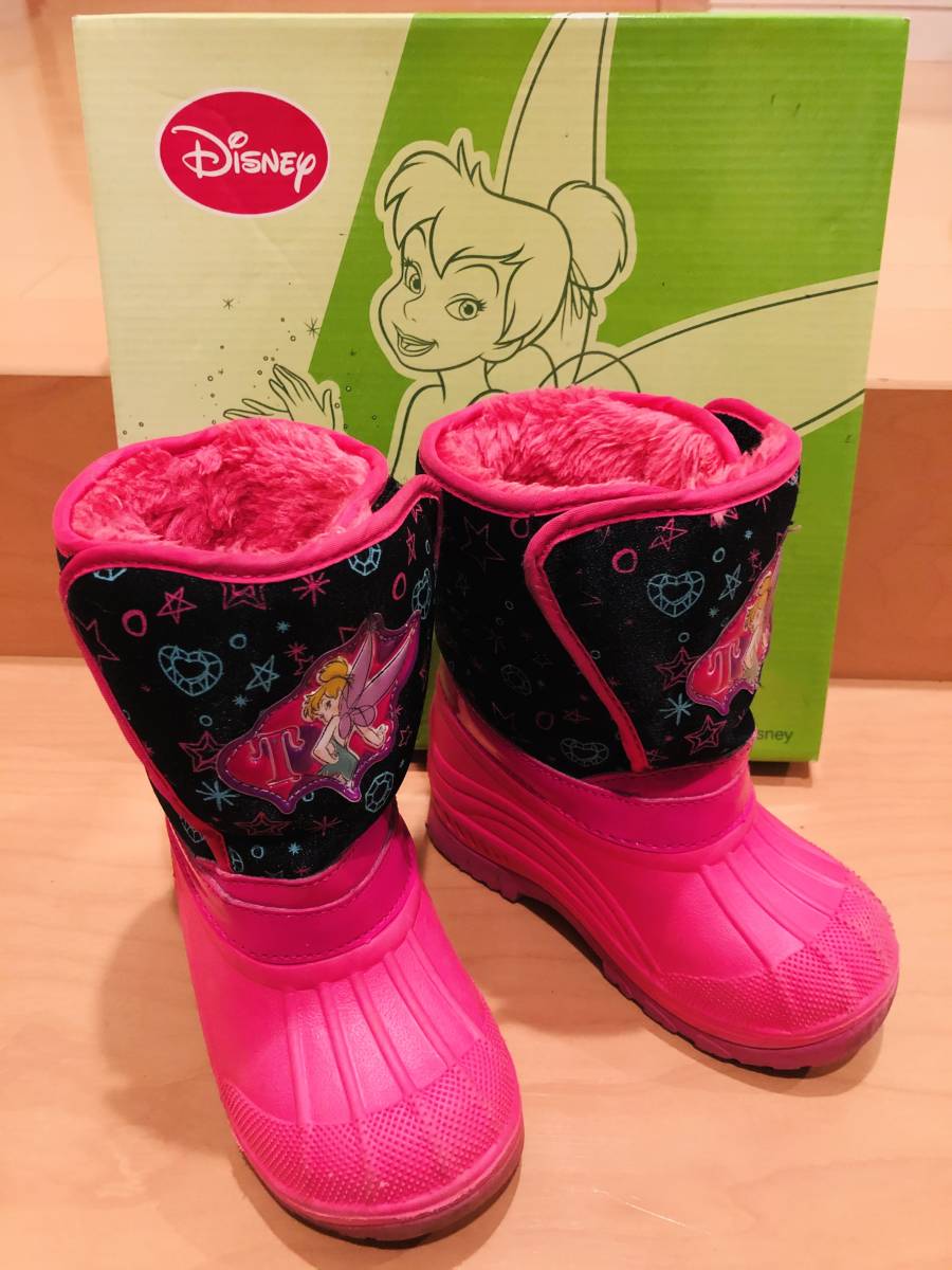 *0 прекрасный товар Disney Tinkerbell Kids Junior ботинки текстильная застёжка 17.0cm розовый 0*