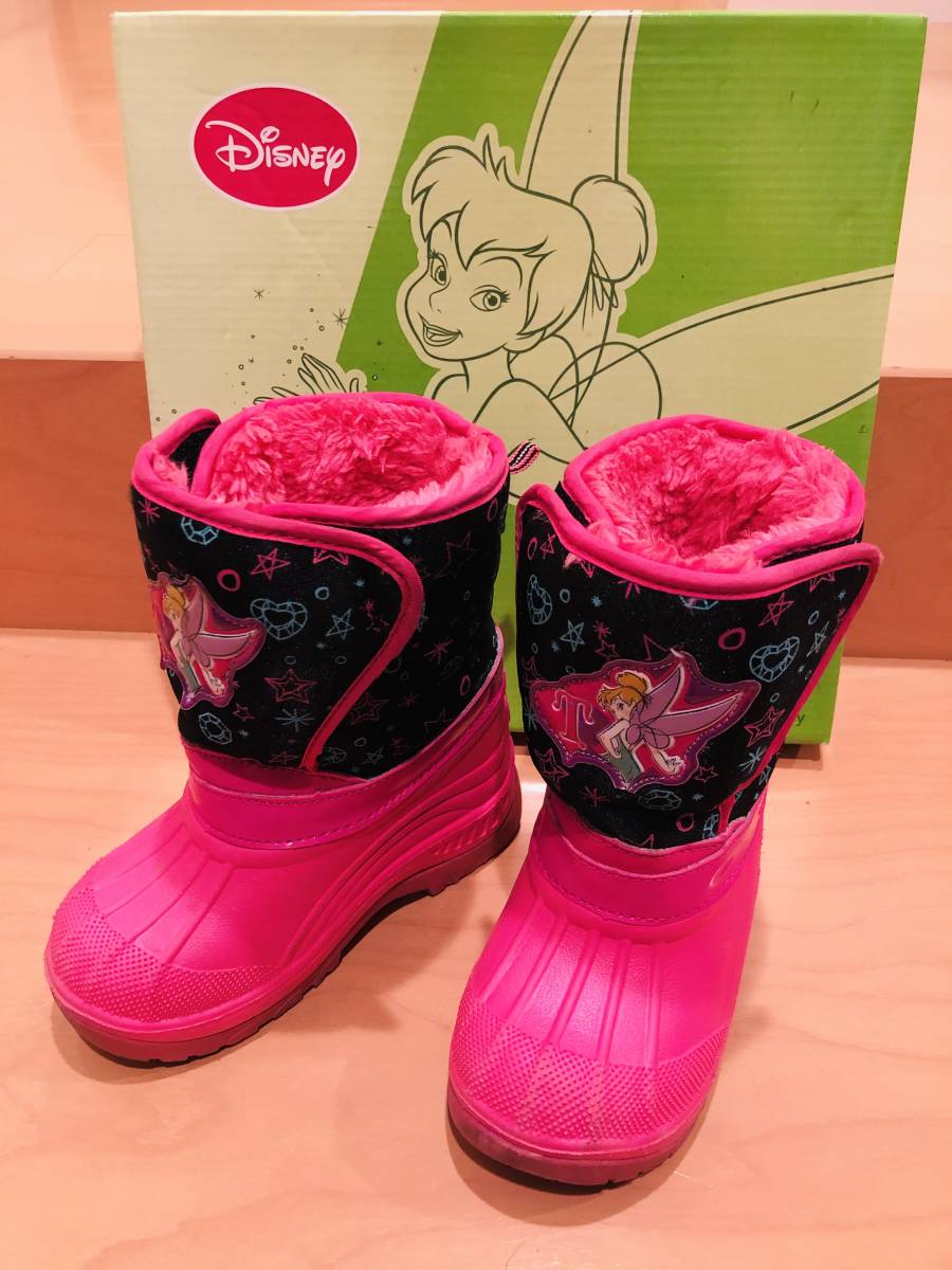 ● ○ Красивые товары Disney Tinkerbel Kids Junior Boots Learlcro 17,0 см розовой ○ ○ ●