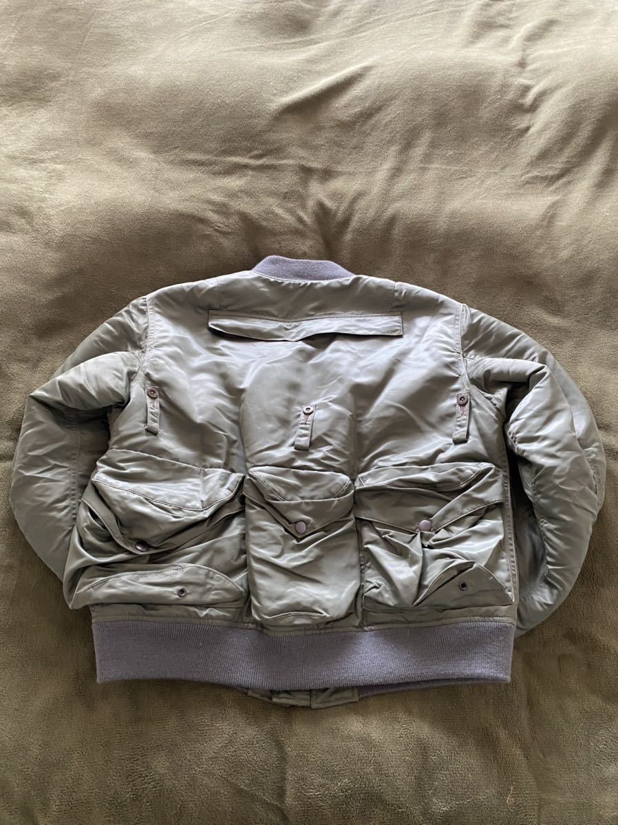 激レア　美品　送料込　LABRAT PORTER MA-1 ジャケット White MA-1 Bomber jacket ラブラット　ポーター　カーキ　サイズM_画像6