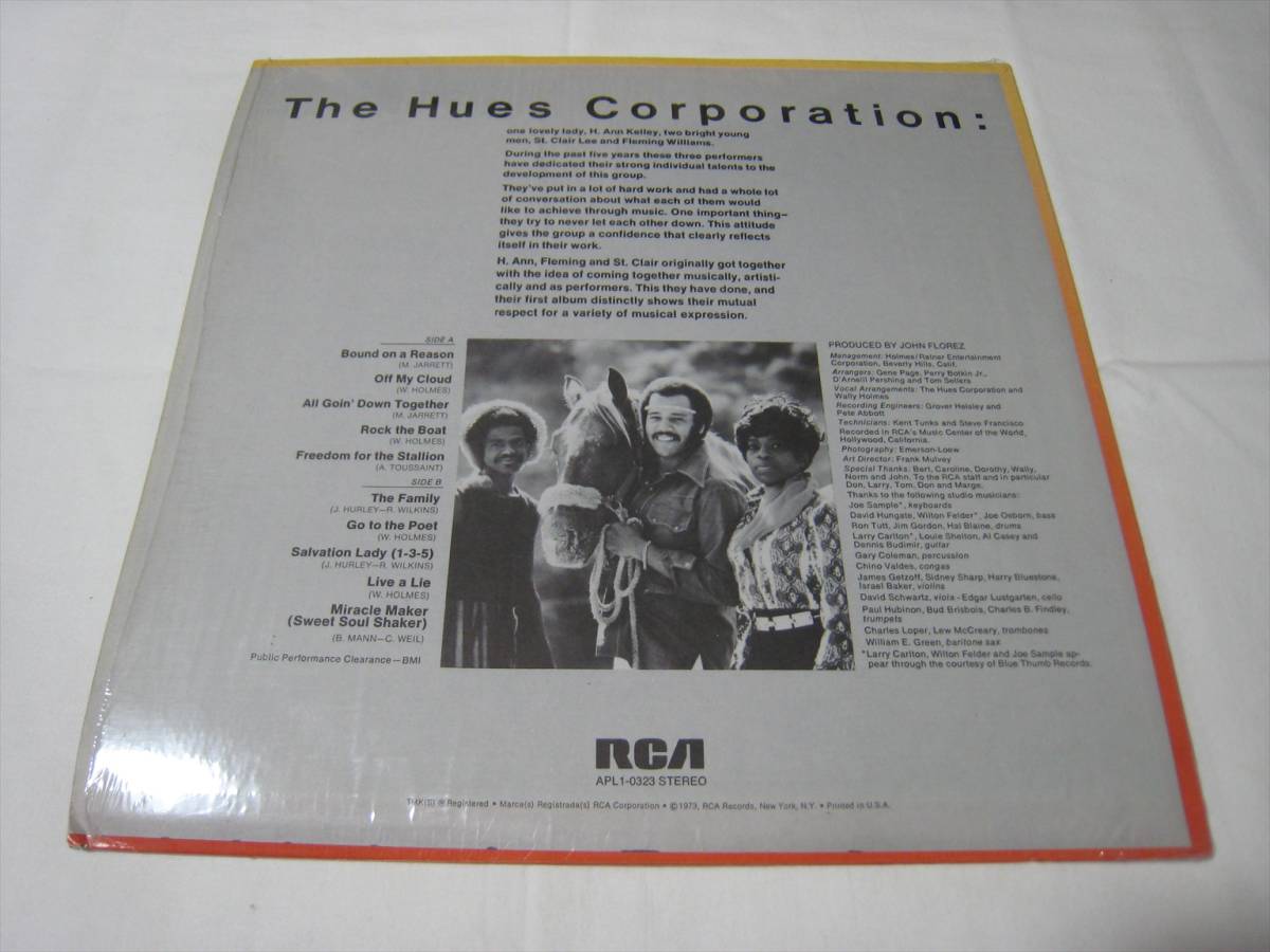 【LP】 THE HUES CORPORATION / FREEDON FOR THE STALLION US盤 ヒューズ・コーポレーション ROCK THE BOAT 収録_画像3