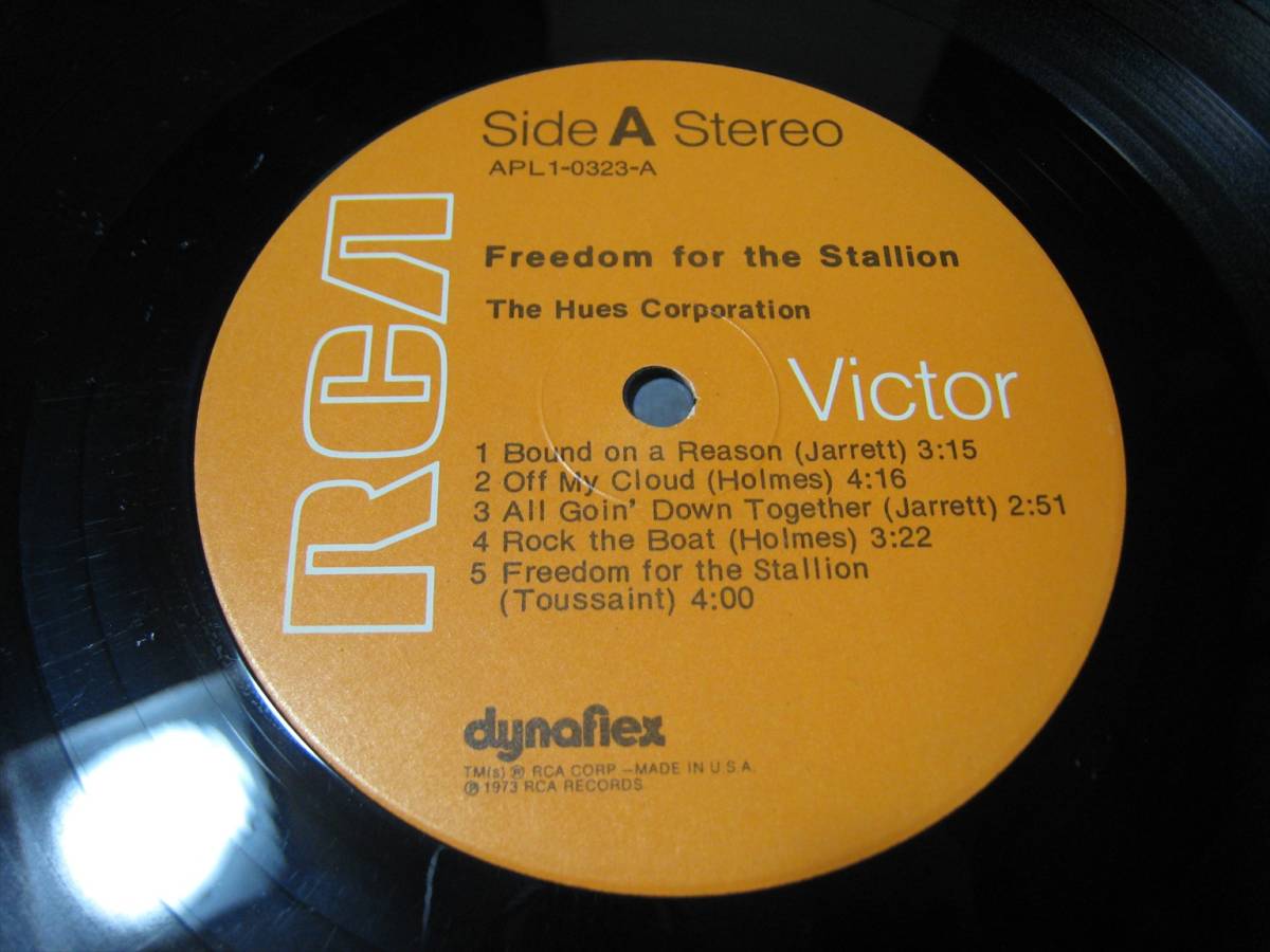 【LP】 THE HUES CORPORATION / FREEDON FOR THE STALLION US盤 ヒューズ・コーポレーション ROCK THE BOAT 収録_画像6