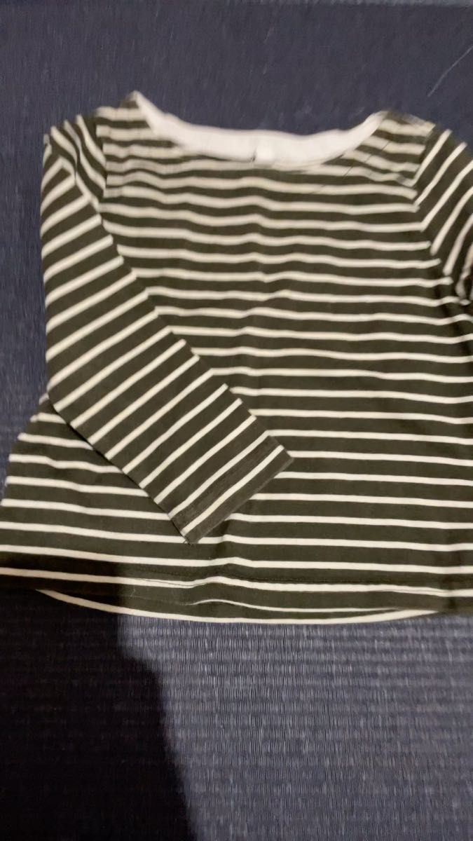 UNIQLO キッズ　ボーダー　ロンT 110 男の子　女の子 カットソー 長袖