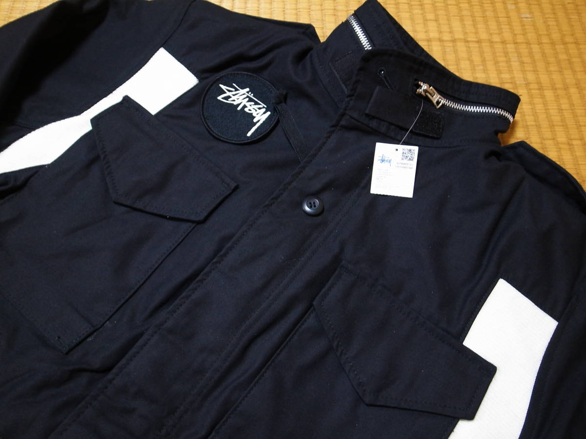稀少 STUSSY ステューシー×アルファ 激レアコラボ カスタム M-65 フィールドジャケット ブラック M