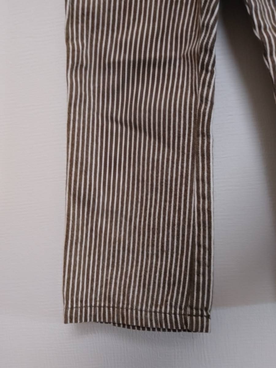 * Ships /SHIPS 90.* long trousers ( Brown & white. stripe pattern )/ waist rubber ( gray )/ long pants s1957