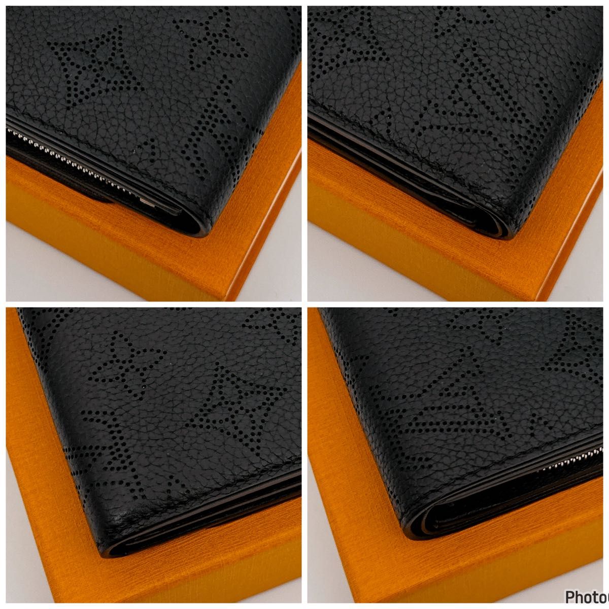 ルイヴィトン マヒナ ポルトフォイユ イリス 二つ折り財布 ノワール 黒