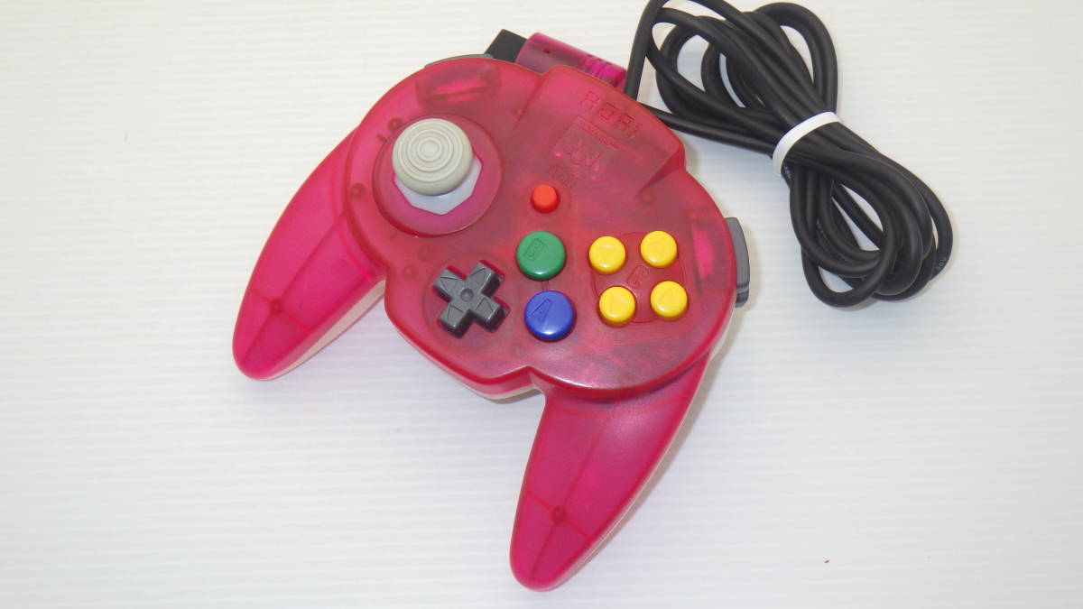 1 ◆即決◆ N64 ホリパッドミニ クリアレッド ◆ 動作品 / 12057の画像1