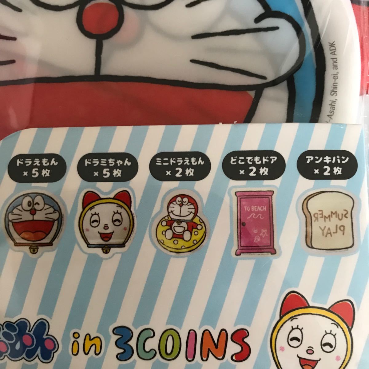 新品タグ付 ドラえもん 3coins ダイカットマット どこでもドア