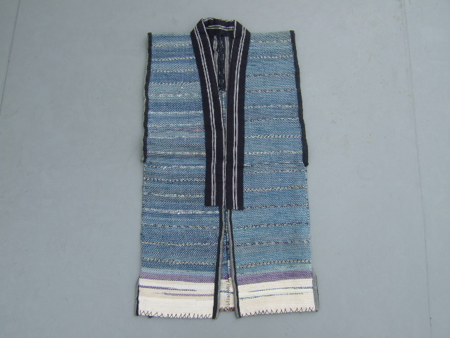  excellent article rare article Taisho - Showa era the first period around . rice field . half island. .. woven sleeveless trunk put on Ehime Shikoku work put on kimono cloth. old .... .. woven tsuzure Orrico two zli