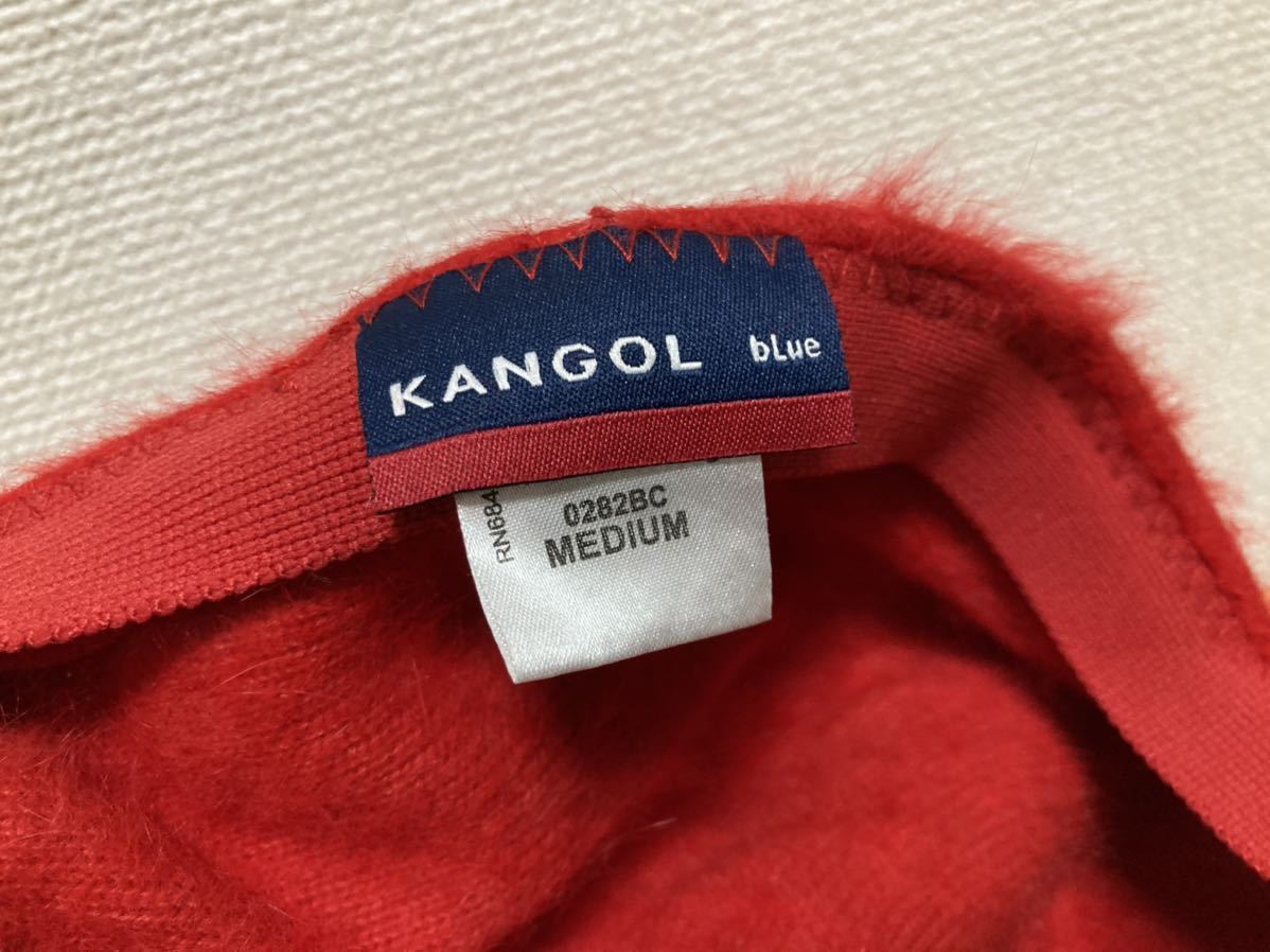 ヨーロッパ古着 KANGOL カンゴール アンゴラ キャスケット 帽子 赤 MEDIUM_画像4
