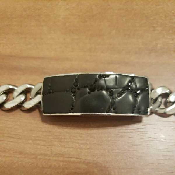  Swarovski SWAROVSKI crystal bracele black black silver accessory men's 