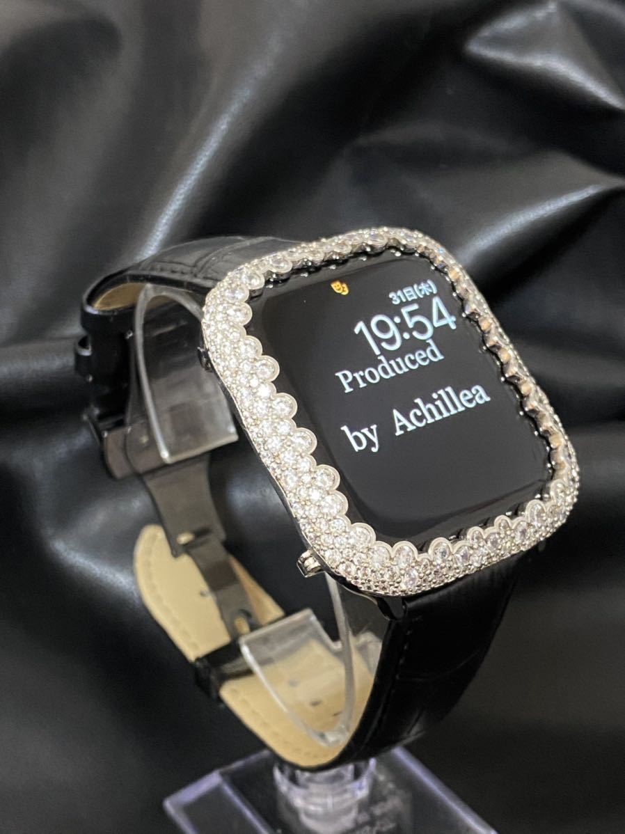 高品質】即日発送☆44mm☆アップルウォッチカスタムベゼルベルトセット ...