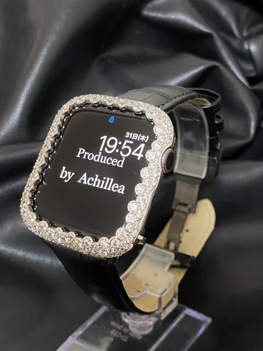 高品質】即日発送☆44mm☆アップルウォッチカスタムベゼルベルトセット ...