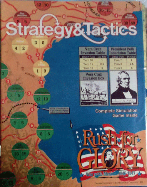 3W/STRATEGY&TACTICS NO.127 RUSH FOR GLORY WAR WITH MEXICO 1846-1847/駒未切断/日本語訳無し