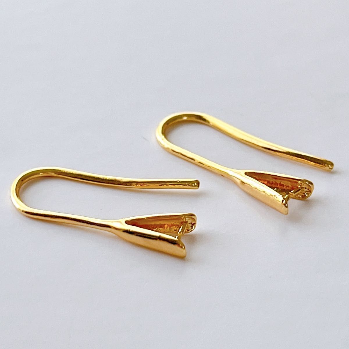 【14kgf】一粒ピアス ミニピアス (2ペア)、フックピアス(2ペア) 高品質 14kgf デザインフック 小 ピアス パーツ 2ペア 4個 金具 素材