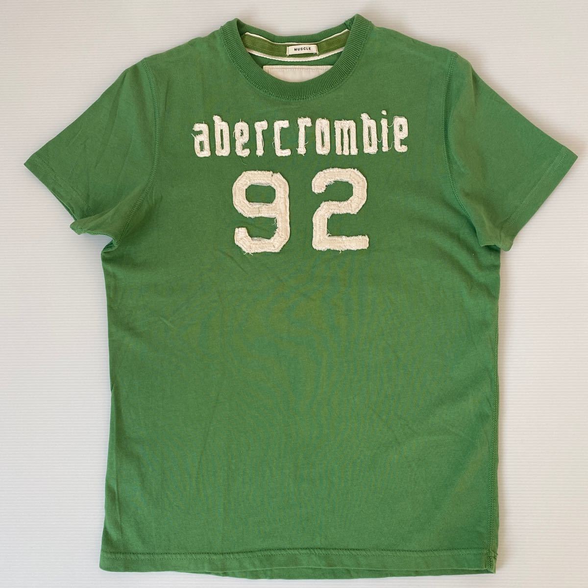 アバクロ Abercrombie & Fitch ボーイズTシャツL(メンズXXXS相当)1回着用 ロス購入 スクール系 ダメージユーズド加工女性OK ヴィンテージ