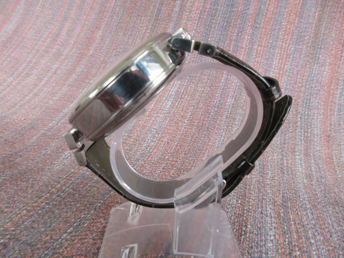 機械式 懐中 腕時計 手巻き スモセコ クロノ ストップウオッチ 青針 レトロ 西洋アンティーク レア珍の画像5