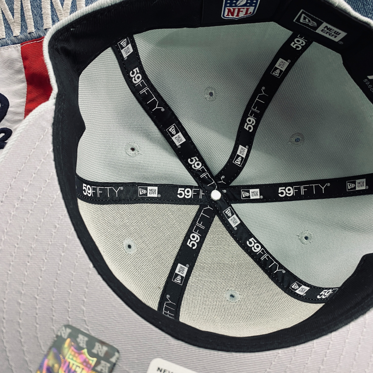 希少 【8.1/8】 NEWERA ニューエラ LasVegas ラスベガス RAIDERS レイダース Grey グレー 59Fifty キャップ 帽子 NFL アメフト USA正規品_画像7