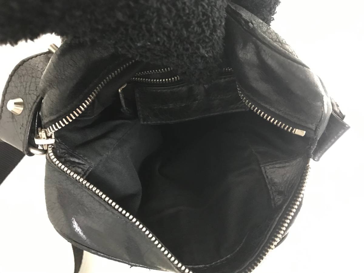本物バレンシアガBALENCIAGA本革オールレザーミニショルダーバッグ